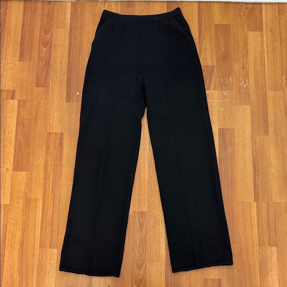 Vintage ST JOHN  Black KNIT Pants with pockets 10